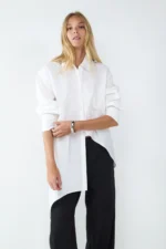 POPELIN WRAPPED SHIRT WHITE - Image 3