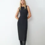 MIDI DRESS BLACK / TURKISH COFFEE