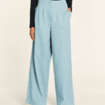 PEPALOVES <BR><BR>CALÇA COM PINÇAS - AZUL CLARO