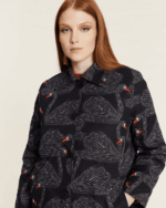 PEPALOVES <BR><BR>IMPERMEÁVEL PEPA - CASACO MIDI CISNES - PRETO - Image 3