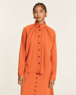 PEPALOVES <BR><BR>CAMISA LARANJA COM BOTÕES CORAÇÃO - Image 5