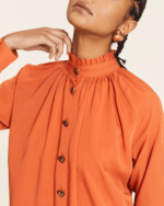 PEPALOVES <BR><BR>CAMISA LARANJA COM BOTÕES CORAÇÃO - Image 3
