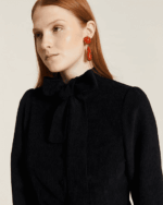 PEPALOVES <BR><BR>VESTIDO BOMBAZINE BOTÕES CORAÇÃO - PRETO - Image 3