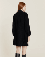 PEPALOVES <BR><BR>VESTIDO BOMBAZINE BOTÕES CORAÇÃO - PRETO - Image 2