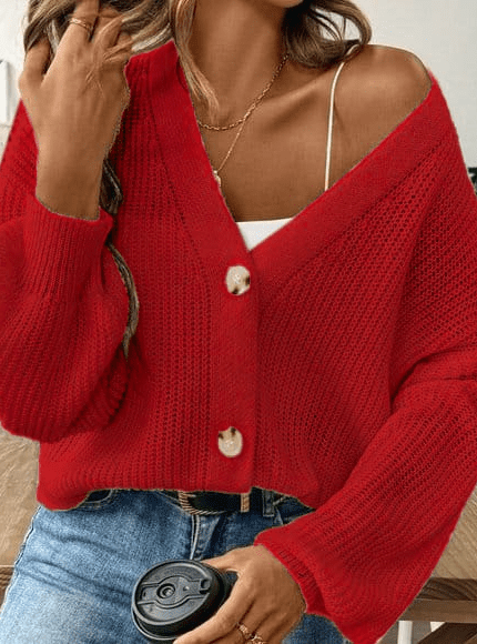 CASACO MALHA VERMELHO ELLA BY TAM - TAM U