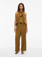 VILA <BR><BR> VIFADIA DETAIL TOP - TAPENADE - Image 3