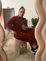 BIGZONE <BR><BR> CALÇA STRAIGHT 03 - VELUDO - BRANCA / TERRACOTA - Image 6