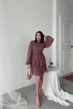 ELLA BY TAM<BR><BR>VESTIDO CHIFFON AMEIXA - Image 4