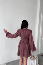 ELLA BY TAM<BR><BR>VESTIDO CHIFFON AMEIXA - Image 5