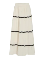 VILA <BR><BR> VIMANDA WAVY MAXI SKIRT - BLACK / WHITE