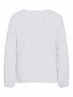 VILA <BR><BR>VIANE FRILL TOP - ROSE / GREEN / BLACK / WHITE - Image 4