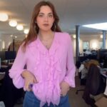 VILA <BR><BR>VIANE FRILL TOP - ROSE / GREEN / BLACK / WHITE