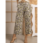 CALÇA ESTAMPADA LINHO VERDE ROBERTO BASSI