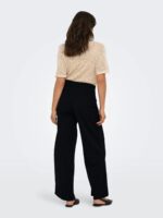 JDY <BR><BR> CALÇA GEGGO LIFE BUTTON PANT - Regular Fit - Black / Blue - Image 2