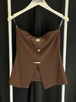 ELLA BY TAM<BR><BR>BLUSA CAI-CAI DRAPEADA MARROM - Image 2