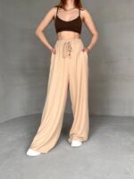 ELLA BY TAM <BR><BR> CALÇA PALAZZO BEGE
