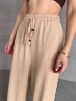 ELLA BY TAM <BR><BR> CALÇA PALAZZO BEGE - Image 2