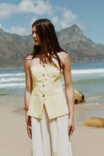 VILA <BR><BR> VIHANDI VEST - Regular Fit - AMARELO BANANA