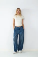BALMOHK <BR><BR> DENIM SKATER FIT - BARNA FIG / VINTAGE DARK - Image 6