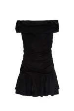 BALMOHK <BR><BR> MIDI DRESS DRAPPED BLACK - Image 3