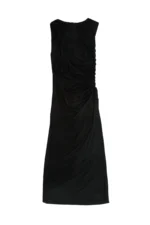 BALMOHK <BR><BR> MIDI DRESS BLACK / TURKISH COFFEE - Image 4