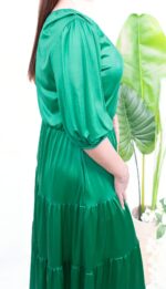 VESTIDO ASSIMÉTRICO VERDE CAFOFO - TAM S - Image 2