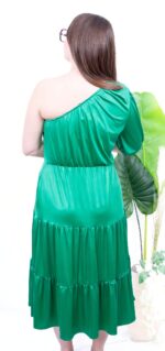 VESTIDO ASSIMÉTRICO VERDE CAFOFO - TAM S - Image 3