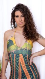 MACACÃO VERDE E LARANJA TROPICAL BRASIL - TAM U - Image 2