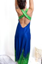 VESTIDO AZUL E VERDE ALÇAS LARGAS TROPICAL BRASIL - TAM U - Image 3