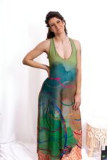 VESTIDO VERDE BAHIA TROPICAL BRASIL - TAM U