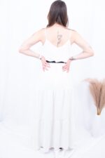 VESTIDO COMPRIDO ALÇAS BRANCO CAFOFO - TAM XL - Image 4