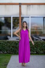 MACACÃO OVERSIZE LAÇO COSTAS ROSA-LILAS CAFOFO - TAM XXL - Image 3