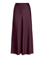 VILA <BR><BR> VIELLETTE HW MIDI SKIRT - VERMELHO Barbados Cherry / AZUL MARINHO Blue Navy / AMEIXA Purple