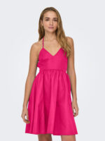 VESTIDO JDY - SELENA S/L SHORT DRESS WVN - Regular Fit - Purple - Fuchsia - Image 5