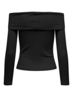 JDY <BR><BR> FRANSISKA OFFSHOULDER TOP - PURPLE/BLACK - Image 4