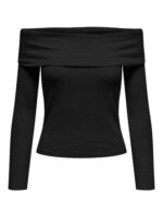 JDY <BR><BR> FRANSISKA OFFSHOULDER TOP - PURPLE/BLACK - Image 3