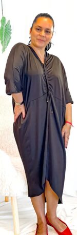 VESTIDO KAFTAN COM CORDÃO PRETO TROPICAL BRASIL - Image 2