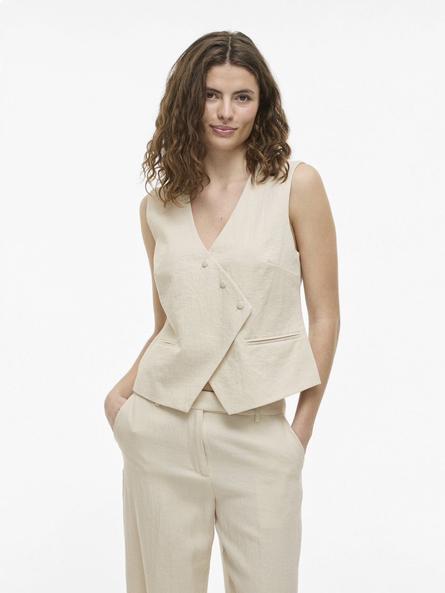 Imagem-71.jpeg VILA <BR><BR> COLETE VIFLEA TAILORED VEST - CRU - Image 1