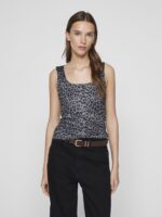 VILA <BR><BR>VIKENZA AOP U-NECK TANK TOP  - ANIMAL PRINT