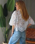 BLUSA BRANCA TRABALHADA MARIA CATITA - TAM U - Image 3