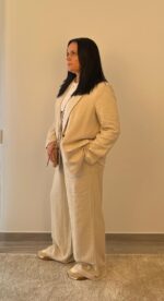 VILA <BR><BR>  BLAZER VIJOLANDA BLEND - LINHO CRU - Image 3