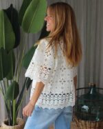 BLUSA AMARELO MANTEIGA C/ TOP INCLUIDO MARIA CATITA - TAM U - Image 3