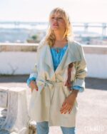 MAÏTTÈ <BR><BR> GABARDINE FORRADA VERDE AGUA - TAM U