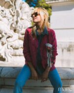 MAÏTTÈ <BR><BR> JAQUETA RENDADA AMEIXA - TAM U - Image 5