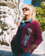 MAÏTTÈ <BR><BR> JAQUETA RENDADA AMEIXA - TAM U - Image 2