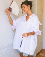 MAÏTTÈ <BR><BR> CAMISA ROSA COM RISCAS - TAM U - Image 6