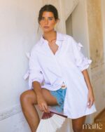 MAÏTTÈ <BR><BR> CAMISA ROSA COM RISCAS - TAM U - Image 2