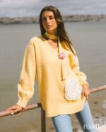 MAÏTTÈ <BR><BR> CONJUNTO CAMISOLA E ACESSÓRIO AMARELO - TAM U