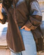 MAÏTTÈ <BR><BR>CAMISA COM TULE - TAM U - Image 4