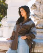 MAÏTTÈ <BR><BR>CAMISA COM TULE - TAM U - Image 5